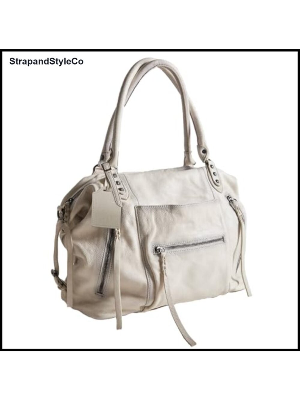 Vegan Leather Large Tote Bag Zippered Hobo Shoulder Purse with Adjustable Strap